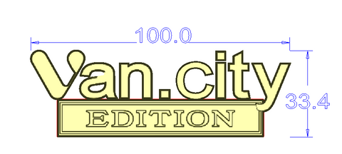 Van city EDITION Custom Emblem Car Metal Badge 2pcs