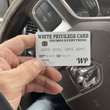5pcs White Privilege Card