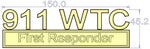 911 WTC First Responder Badge Custom Emblem Car Metal Badge 4pcs-slivery and black