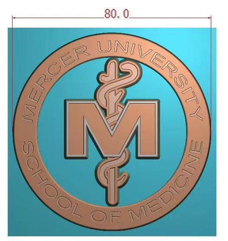 M Metal Emblem Car Badge-2pcs