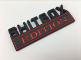 2 PCS ShitBox Edition Car Metal Badge
