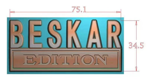 The Original BESKAR EDITION Emblem Fender Badge-Custom-3pcs