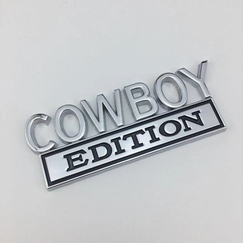 COWBOY Edition Original Metal Car Emblem