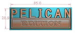 The Original PELICAN EDITION Emblem Fender Badge-BLACK&RED-Custom-6pcs