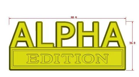 The Original ALPHA Edition Emblem Fender Badge-Custom-3