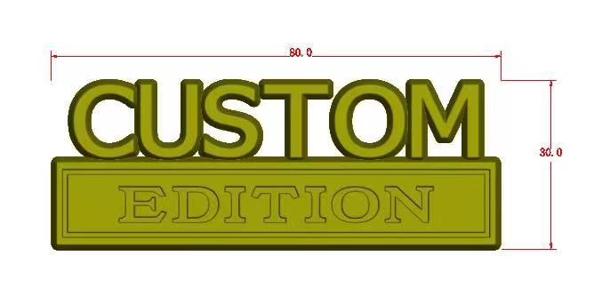 The Original CUSTOM Edition Emblem Fender Badge-Custom-3 – Badgeslide