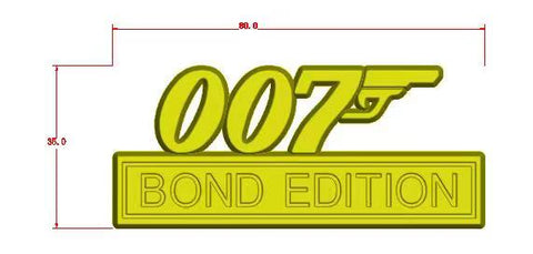 The Original BOND EDITION Emblem Fender Badge-Custom-3pcs