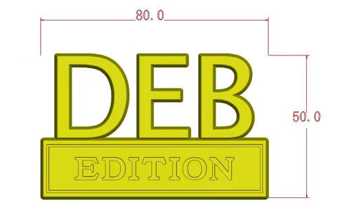The Original DEB Emblem Fender Badge-Custom-2- black and white