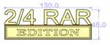 2/4 RAR EDITION Badge Custom Emblem Car Metal Badge 2pcs