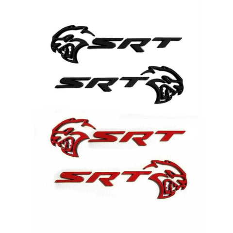 1 Pair SRT Hellcat Metal Emblem