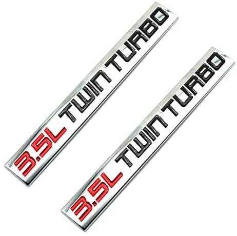 2Pack 3.5L Twin Turbo Metal Badge Car Emblem