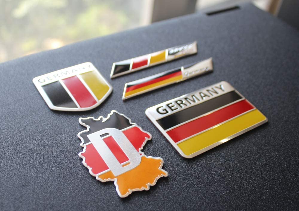 Germany Logo Sticker 5pcs Germany Flag Decal Sticker – Badgeslide