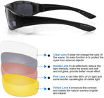 3 Pair Motorcycle Riding Glasses