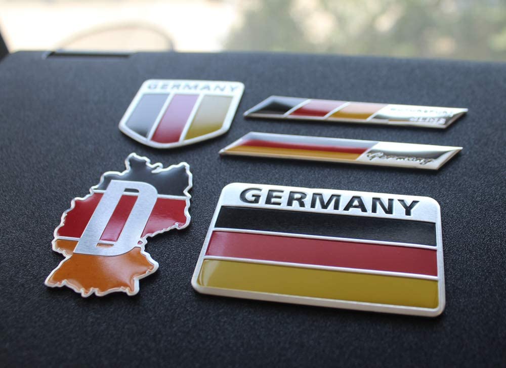 Germany Logo Sticker 5pcs Germany Flag Decal Sticker – Badgeslide