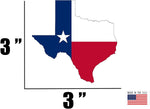 2PCS Texas Flag Sticker Car Decal