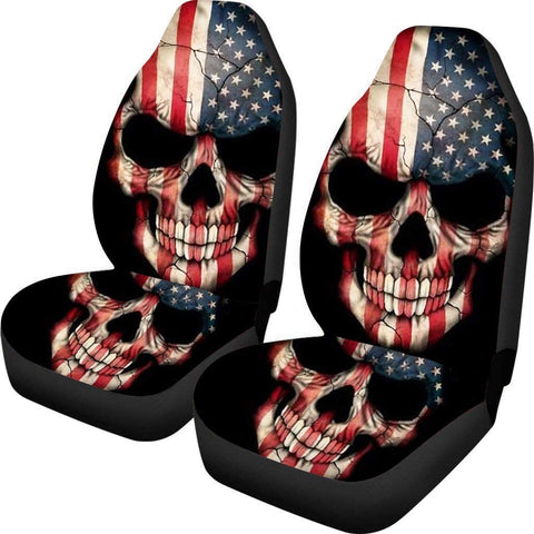 Flag Skull Vehicle Seat Covers(2pcs)
