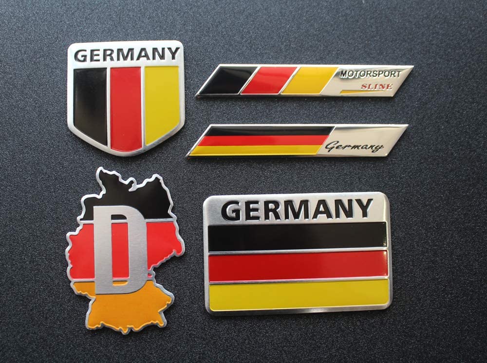 Germany Decal Sticker 5pcs Germany Flag Decal Sticker – Badgeslide