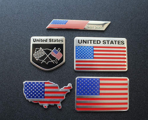 5pcs American US Flag Decal Sticker