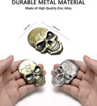 2pcs 3D Skull Decal Metal Emblem