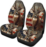 American Flag Deer Vehicle Seat Covers(2pcs)