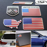 5pcs American US Flag Decal Sticker