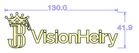 Vision Heiry Metal Emblem Car Badge-2pcs