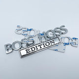 BOSS HOSS EDITION Metal Emblem Car Badge-Chrome-Black-2PCS