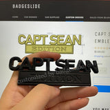 CAPT SEAN EDITION Metal Emblem Car Badge-BLACK-2PCS