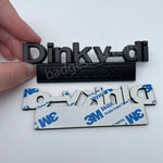 Dinky Di Metal Emblem Car Badge-Black-2PCS