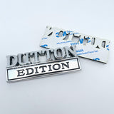 DUTTON EDITION Emblem Fender Badge-Chrome-Black-2pcs