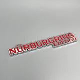 Nurburgring EDITION Metal Emblem Car Badge-Chrome Red-2pcs