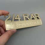 2/4 RAR EDITION Badge Custom Emblem Car Metal Badge 2pcs
