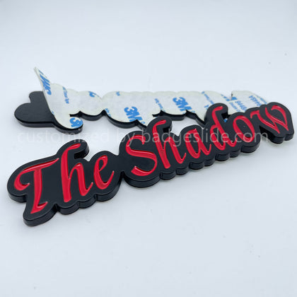 The Shadow Emblem Fender Badge-Chrome-Black-red-2pcs
