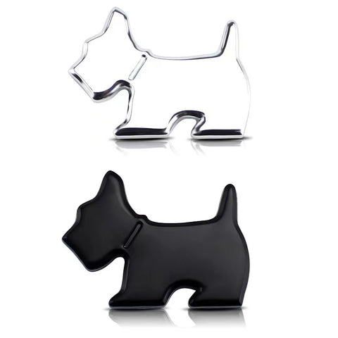 2 Pack Dog Metal Car Emblem