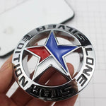 LONE STAR Silver Edition Car Emblem Metal Badge