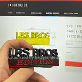 LRS BROS Emblem Fender Badge-Custom-2pcs(Black/Red)