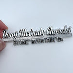 5.1" Stone Mountain Metal Emblem Car Badge-Chrome-2PCS