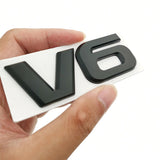 2pcs V6 Engine Metal Emblem Truck Badge