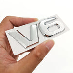 2pcs V6 Engine Metal Emblem Truck Badge