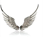 1 Pair Angel Wings Metal Emblem Solid Back