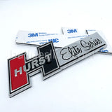Hurst EDITION Metal Emblem Car Badge-Black-Red-2pcs