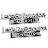 [2 pcs]Let's Go Brandon EDITION Car Metal Badge Emblem