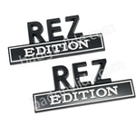 2 PCS REZ Edition Fender Metal Badge Emblem