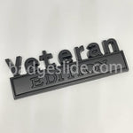 Badgeslide Veteran EDITION car emblem metal badge in black