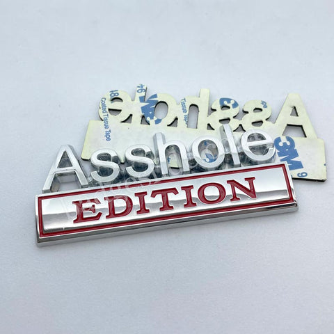 2 PCS Asshole Edition Emblem Fender Badge