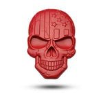 2pcs 3D Raised Star Skull Metal Emblem