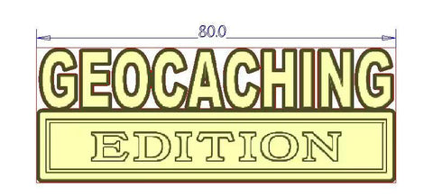GEOCACHING EDITION Metal Emblem Fender Badge-Dark-Green-2pcs
