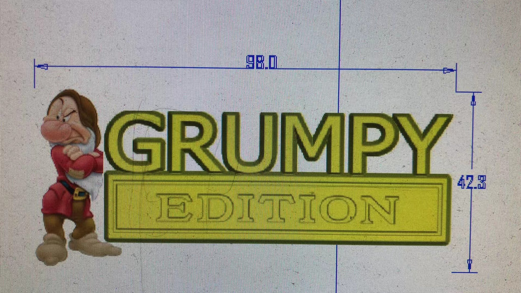 GRUMPY EDITION Emblem Fender Badge-Custom-2pcs(Red/Black) – Badgeslide
