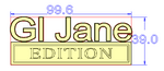 Gl Jane EDITION Badge Custom Emblem Car Metal Badge 2pcs