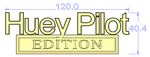 Huey Pilot EDITION Custom Emblem Car Badge 2pcs
